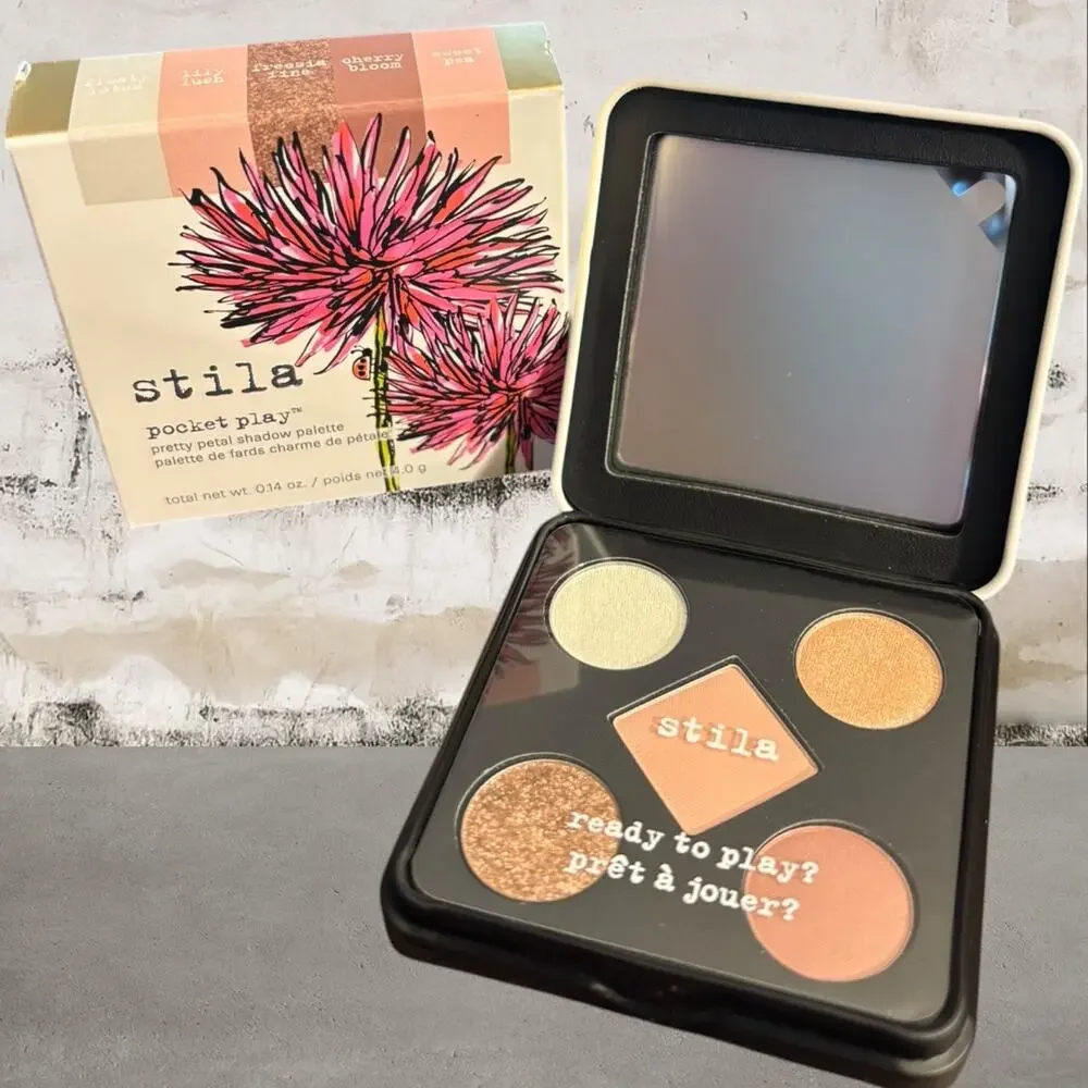 Stila Pocket Play Shadow Palette in Pretty Petals NIB